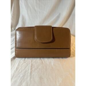 Vintage BUXTON Brown Cowhide Leather Ensemble Clutch Wallet With Insert Read